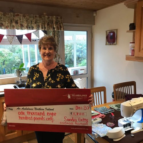 Sandra Getty made and sold face masks for AANI throughout 2020 and has raised a huge £1800!! Sandra Getty made and sold face masks for AANI throughout 2020 and has raised a huge £1800!!
